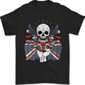 British Biker Skull Motorcycle Motorbike Flag Mens T-Shirt 100% Cotton Black