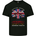 British Grown German Roots Germany Flag Mens Cotton T-Shirt Tee Top Black