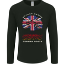 British Grown German Roots Germany Flag Mens Long Sleeve T-Shirt Black