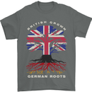 British Grown German Roots Germany Flag Mens T-Shirt 100% Cotton Charcoal