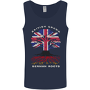British Grown German Roots Germany Flag Mens Vest Tank Top Navy Blue