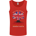 British Grown German Roots Germany Flag Mens Vest Tank Top Red