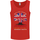 British Grown German Roots Germany Flag Mens Vest Tank Top Red