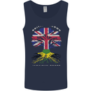 British Grown Jamaican Roots Jamaica Flag Mens Vest Tank Top Navy Blue