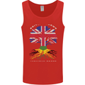 British Grown Jamaican Roots Jamaica Flag Mens Vest Tank Top Red