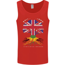 British Grown Jamaican Roots Jamaica Flag Mens Vest Tank Top Red