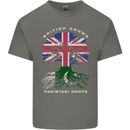 British Grown Pakistan Roots Flag Mens Cotton T-Shirt Tee Top Charcoal