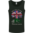 British Grown Pakistan Roots Flag Mens Vest Tank Top Black