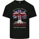 British Grown Polish Roots Poland Mens Cotton T-Shirt Tee Top Black
