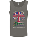 British Grown South African Roots Africa Flag Mens Vest Tank Top Charcoal