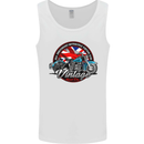 British Motorcycle Union Jack Flag Biker Chopper Mens Vest Tank Top White