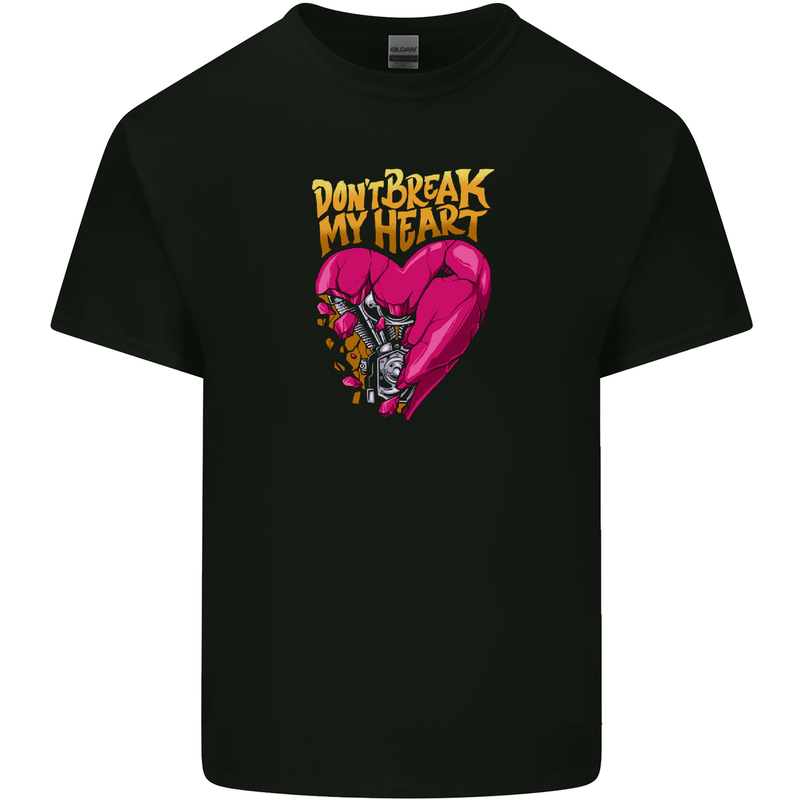 Broken Engine Heart Biker Motorbike Motorcycle Kids T-Shirt Childrens Black