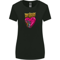 Broken Engine Heart Biker Motorbike Motorcycle Womens Wider Cut T-Shirt Black
