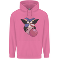 Bubblegum Cow American Shades & Bubble Gum Mens 80% Cotton Hoodie Azelea