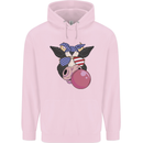 Bubblegum Cow American Shades & Bubble Gum Mens 80% Cotton Hoodie Light Pink