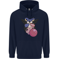 Bubblegum Cow American Shades & Bubble Gum Mens 80% Cotton Hoodie Navy Blue