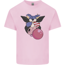 Bubblegum Cow American Shades & Bubble Gum Mens Cotton T-Shirt Tee Top Light Pink
