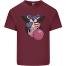 Bubblegum Cow American Shades & Bubble Gum Mens Cotton T-Shirt Tee Top Maroon