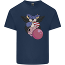 Bubblegum Cow American Shades & Bubble Gum Mens Cotton T-Shirt Tee Top Navy Blue