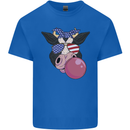 Bubblegum Cow American Shades & Bubble Gum Mens Cotton T-Shirt Tee Top Royal Blue