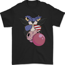Bubblegum Cow American Shades & Bubble Gum Mens T-Shirt 100% Cotton Black