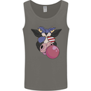 Bubblegum Cow American Shades & Bubble Gum Mens Vest Tank Top Charcoal