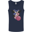 Bubblegum Cow American Shades & Bubble Gum Mens Vest Tank Top Navy Blue