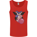 Bubblegum Cow American Shades & Bubble Gum Mens Vest Tank Top Red