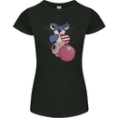 Bubblegum Cow American Shades & Bubble Gum Womens Petite Cut T-Shirt Black