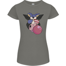 Bubblegum Cow American Shades & Bubble Gum Womens Petite Cut T-Shirt Charcoal