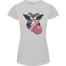 Bubblegum Cow American Shades & Bubble Gum Womens Petite Cut T-Shirt Sports Grey