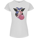 Bubblegum Cow American Shades & Bubble Gum Womens Petite Cut T-Shirt White