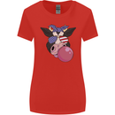 Bubblegum Cow American Shades & Bubble Gum Womens Wider Cut T-Shirt Red