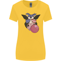 Bubblegum Cow American Shades & Bubble Gum Womens Wider Cut T-Shirt Yellow