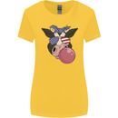 Bubblegum Cow American Shades & Bubble Gum Womens Wider Cut T-Shirt Yellow