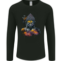 Buddha Watercolour Mens Long Sleeve T-Shirt Black