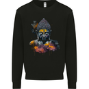 Buddha Watercolour Mens Sweatshirt Jumper Black