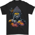 Buddha Watercolour Mens T-Shirt 100% Cotton BLACK