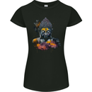 Buddha Watercolour Womens Petite Cut T-Shirt Black