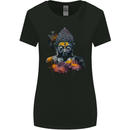 Buddha Watercolour Womens Wider Cut T-Shirt Black