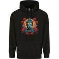 Buddha With Lotus Flowers Childrens Kids Hoodie Black