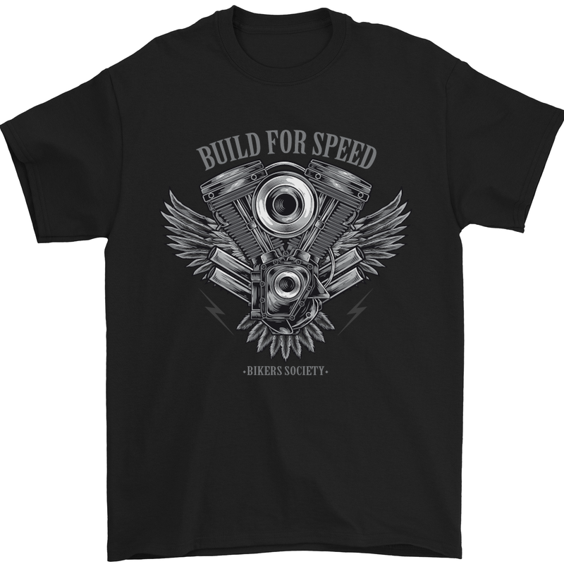 a black shirt with the words build for speed on it