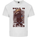 Built in the 60s Funny Teddy Boy Born Fifties Mens Cotton T-Shirt Tee Top White