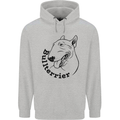 Bull Terrier Dog With Text Mens 80% Cotton Hoodie Sports Grey