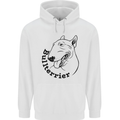 Bull Terrier Dog With Text Mens 80% Cotton Hoodie White