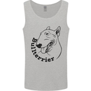 Bull Terrier Dog With Text Mens Vest Tank Top Sports Grey