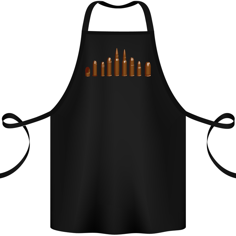 Bullets Hunting Army Military Sniper Soldier Para Cotton Apron 100% Organic Black
