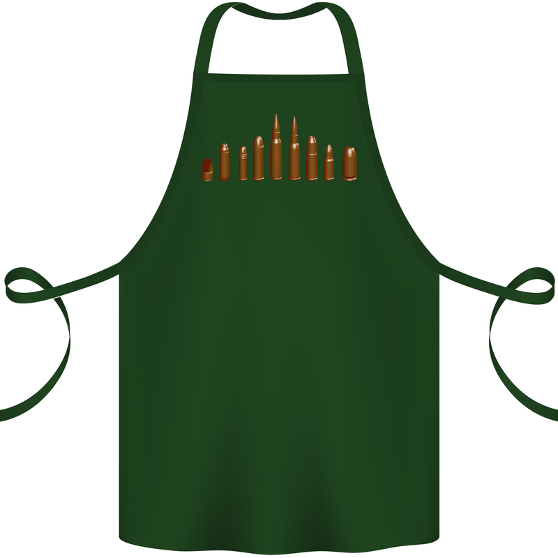 Bullets Hunting Army Military Sniper Soldier Para Cotton Apron 100% Organic Forest Green