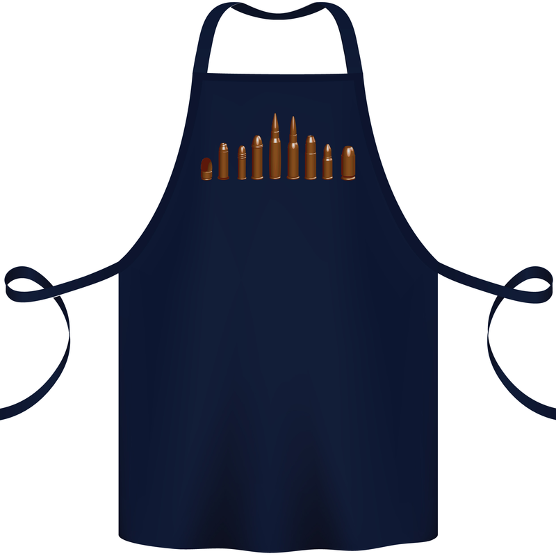 Bullets Hunting Army Military Sniper Soldier Para Cotton Apron 100% Organic Navy Blue
