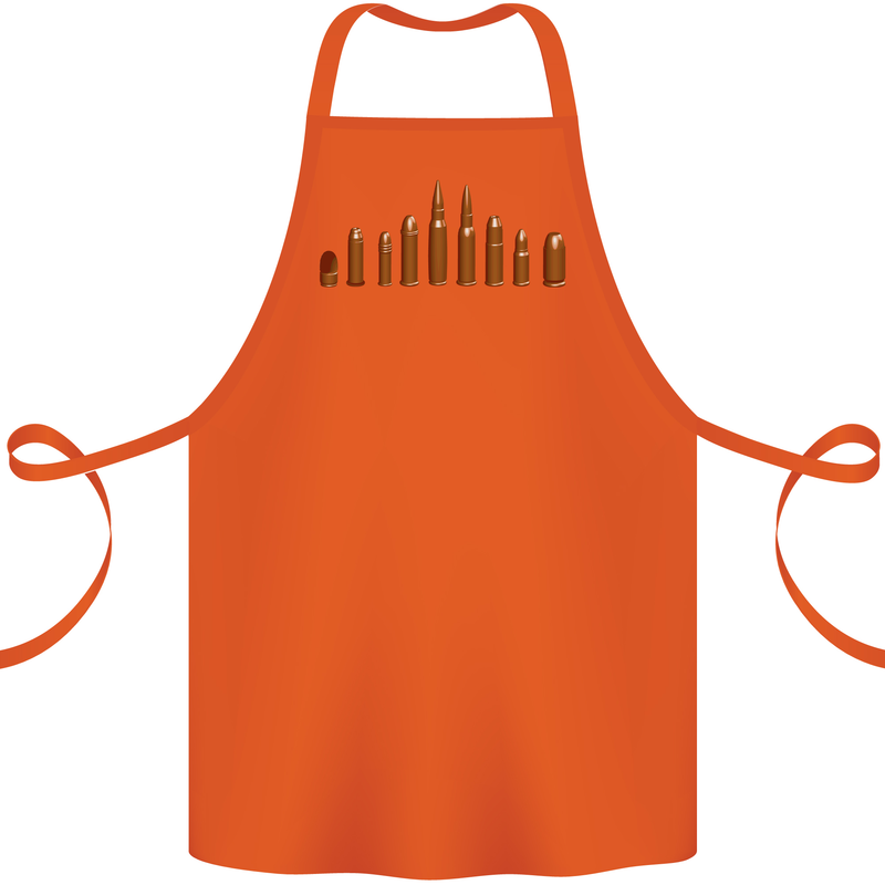 Bullets Hunting Army Military Sniper Soldier Para Cotton Apron 100% Organic Orange